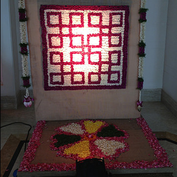 Fresh flower Rangoli