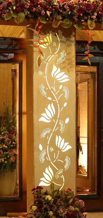 Entrance backlit panel