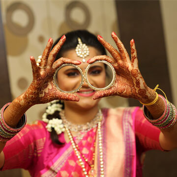 Bride with mehndi